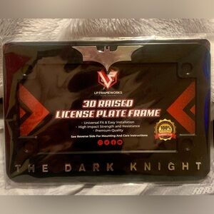 Batman The Dark Knight motorcycle license plate frame.